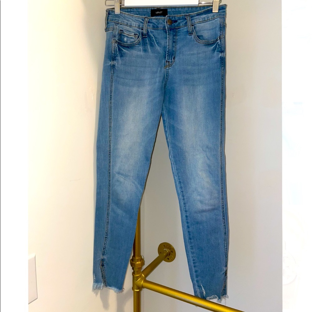 Vervet light wash skinny ankle jeans